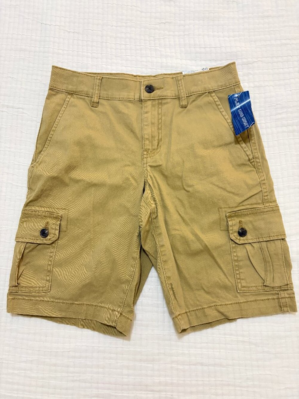 Arizona Jean Co Shorts Boys 14 Regular Cargo Tan Khaki Flex Stretch New